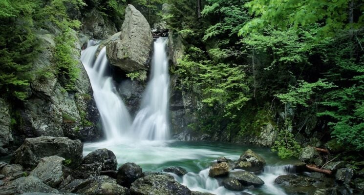 a small water fall - Bash Bish Falls